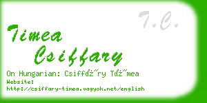 timea csiffary business card